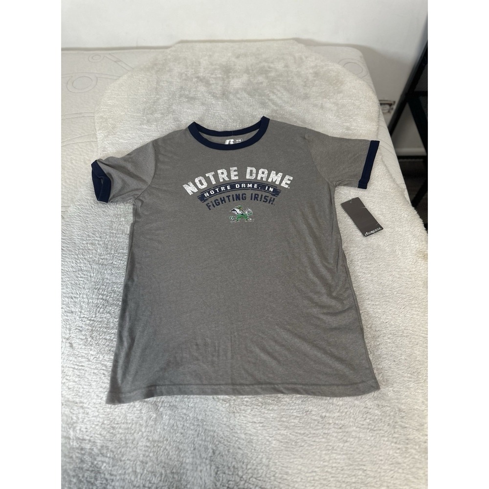 New Notre Dame College Men's Gray Short Sleeve T Shirt Size Medium NWT
